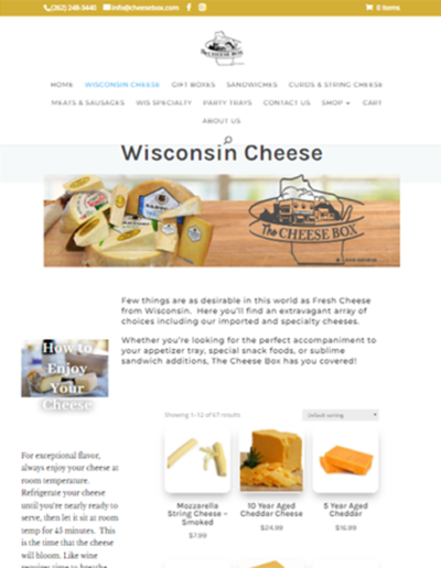 Cheesebox Webpage Example Cheese
